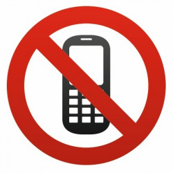Sticker - Interdit téléphoner - téléphone 