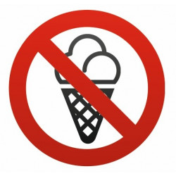 Sticker - Interdit manger 