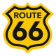 Sticker - Route 66 jaune REFG981