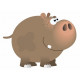 Sticker Hippopotame