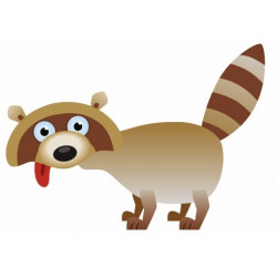 Autocollant mural Raton laveur