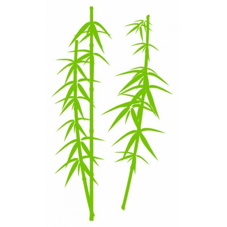 Sticker mural Bambou double