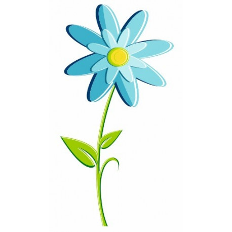 Sticker - Fleur bleue REFH238