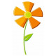 Sticker - Fleur orange REFH241