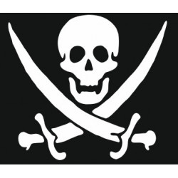 Sticker muraux Tête de mort avec pirate