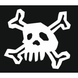Sticker Tête de mort moto