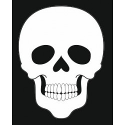 Autocollant muraux Tête de mort moto