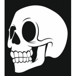 Sticker Tête de mort rigolo