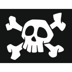 Sticker mural Tête de mort moto