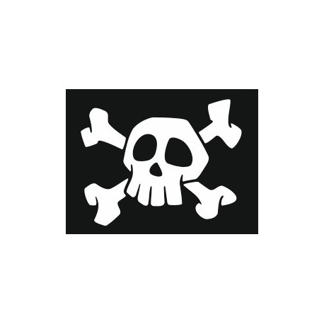 Sticker mural Tête de mort moto