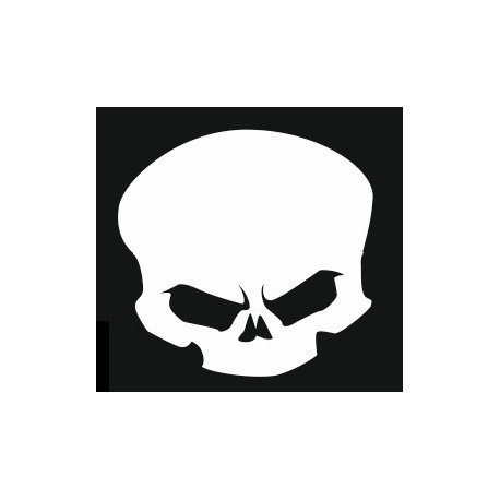 Sticker Tête de mort sans os