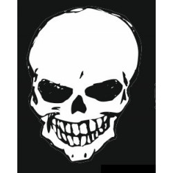 Sticker Tête de mort mechant