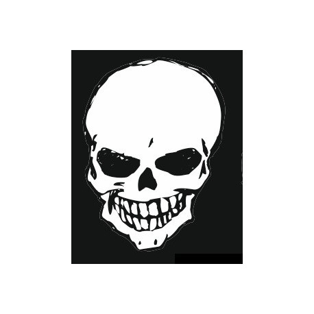 Sticker Tête de mort mechant