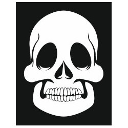 Autocollant muraux Tête de mort voiture