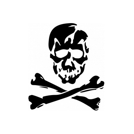 Autocollant Tête de mort os