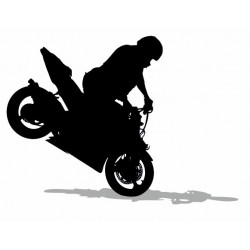 Autocollant Moto route avant deco