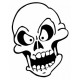 Autocollant Tête de mort rigole