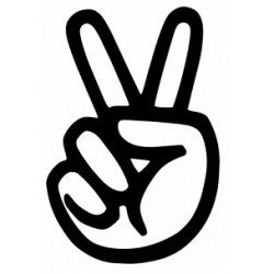 Sticker Salut motard 2 doigts