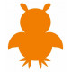 Autocollant Hibou silhouette