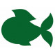 Autocollant Poisson silhouette