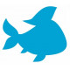 Sticker mural Poisson deco chambre