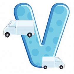 Sticker - Lettre V REFH223