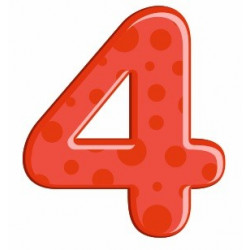 Sticker - Chiffre 4 REFH232