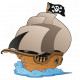 Sticker - Bateau de pirates (REFH693