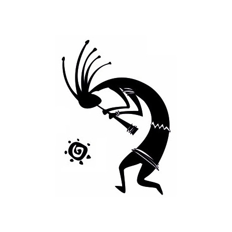 Sticker - Afrique danse flute (REFH696