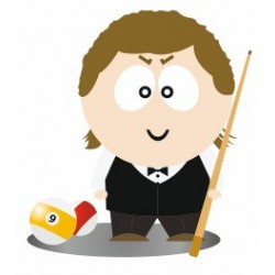Sticker - Joueur de Billard (REFH708