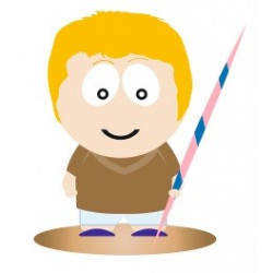 Sticker - Joueur de Lancer de javelot (REFH711