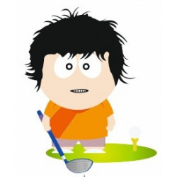 Sticker - Joueur de Golf (REFH715