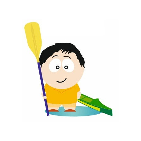 Sticker - Joueur de Canoé Kayak (REFH716