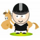 Sticker - Joueur Equitation (REFH718