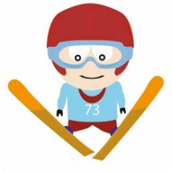 Sticker - Joueur de ski (REFH726