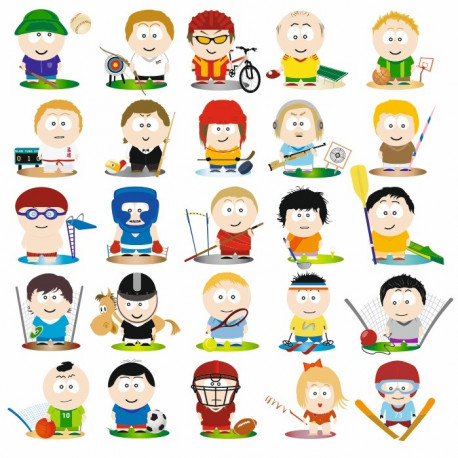 Sticker - Planche Joueur multi-sports (REFH727