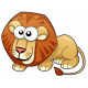 Autocollant Lion mural