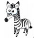 Sticker mural Zèbre