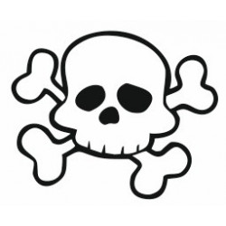 Sticker - Tête de mort pirate (REFH758