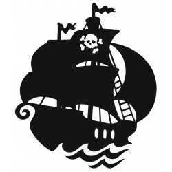 Sticker - Bateau de pirate (REFH766