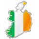 Sticker - Carte et drapeau Irlande (REFH775