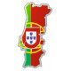 Sticker - Carte et drapeau Portugal (REFH780