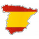 Sticker - Carte et drapeau Espagne (REFH791