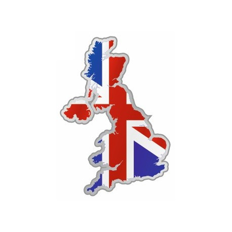 Sticker - Carte et drapeau Angleterre (REFH793