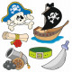 Sticker - Planche motif pirate (REFH865