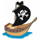 Sticker - Bateau de pirate (REFH867