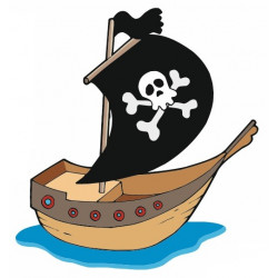 Sticker - Bateau de pirate (REFH867