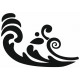 Sticker vague Ornement fleurs