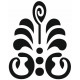 Sticker Ornement fleur pas cher
