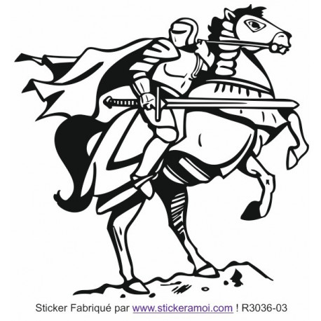 Sticker - Guerrier à Cheval (R3036-03)